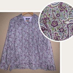 Chaps Purple Paisley Button-Down Shirt